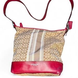 Vintage Coach Legacy Signature Stripe Hobo Bag